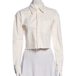 GRLFRND Cropped Denim Shirt-Jacket